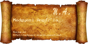 Medgyesi Angéla névjegykártya